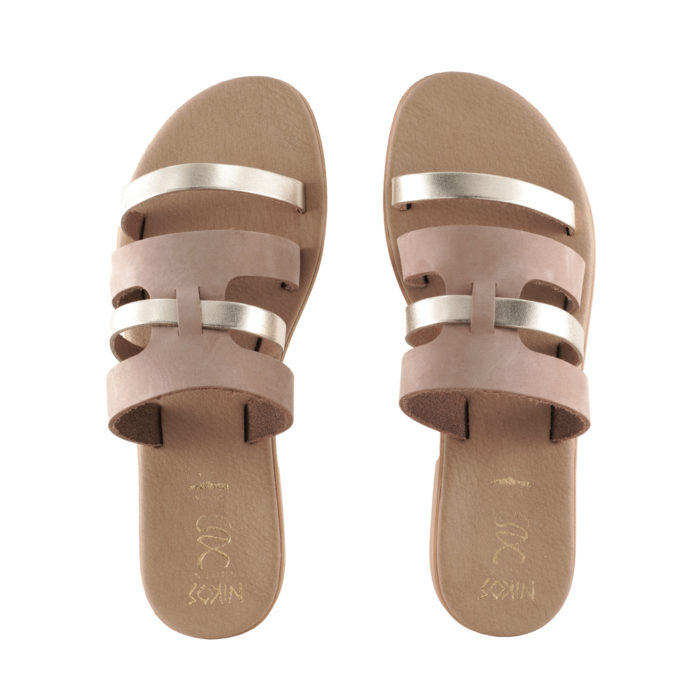 Sandals Soft Strappy Slides Gold Aigli (208) 4