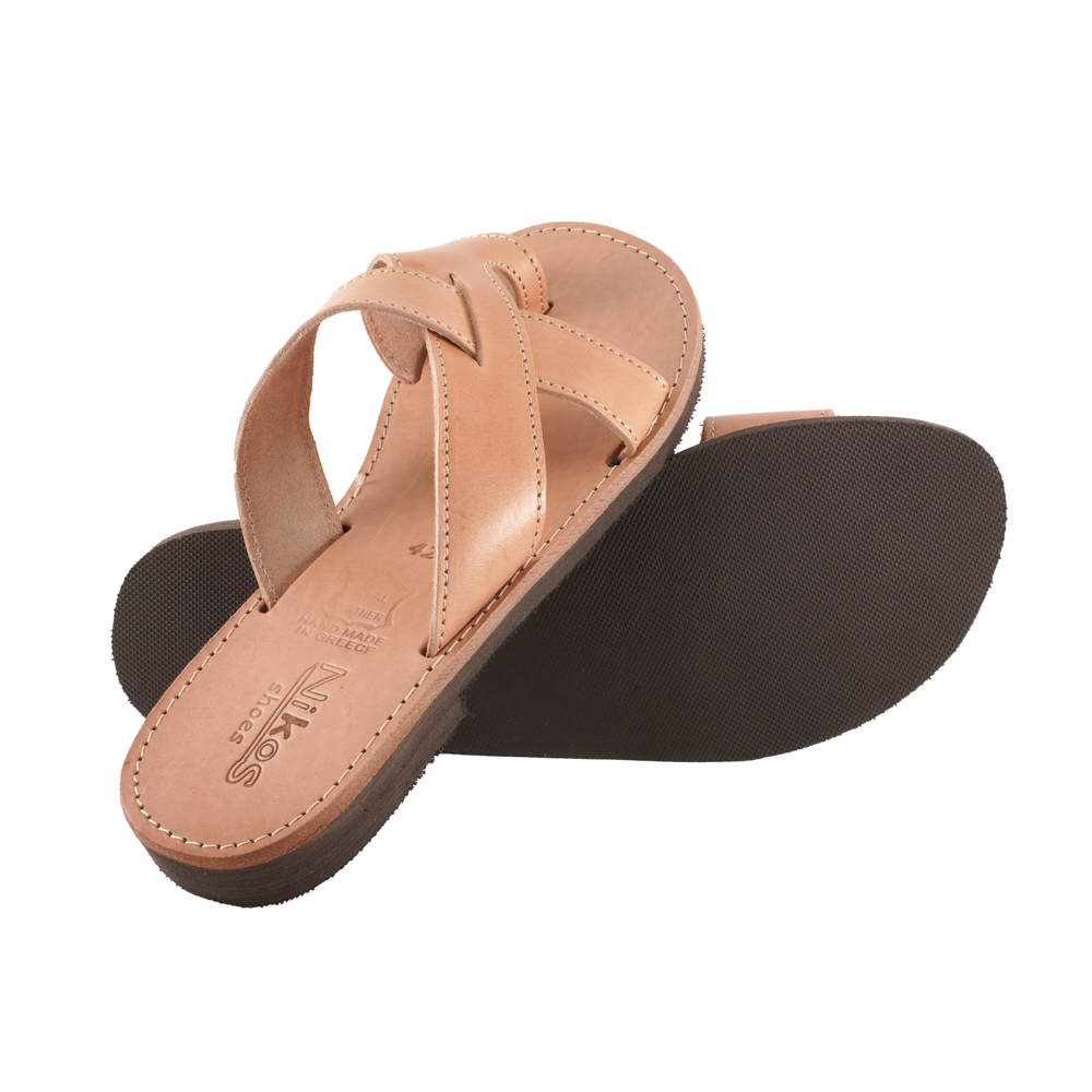 Slides-for-Men-Sandals-Leather-Natural-Dionysus-17 Σανδάλια - Πέδιλα για Άντρες Ελληνικά Δερμάτινα Διόνυσος (17) 3