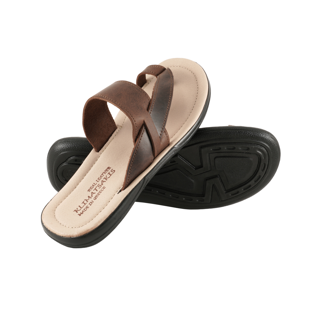 Anatomic-Branded-Men-Sandals-Slides-Brown-39-Odysseus-201 Σανδάλια Επώνυμα Ανδρικά Ανατομικά Δερμάτινα Οδυσσέας (201) 3