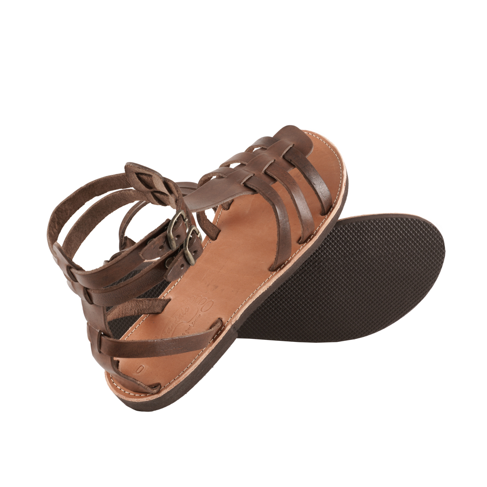 Brown-Sandals-Gladiator-Ancient-Greek-Antiope-149 Σανδάλια Καφέ Μονομάχου Αρχαιοελληνικά Αντιόπη (149) 3