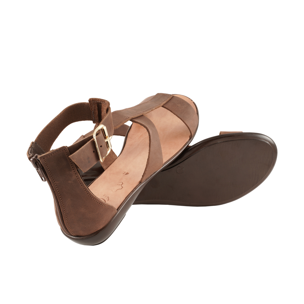Low-Heels-Elegant-Office-Sandals-Brown-Erato-408 Elegant Office Sandals Low Heels Erato (408) 2