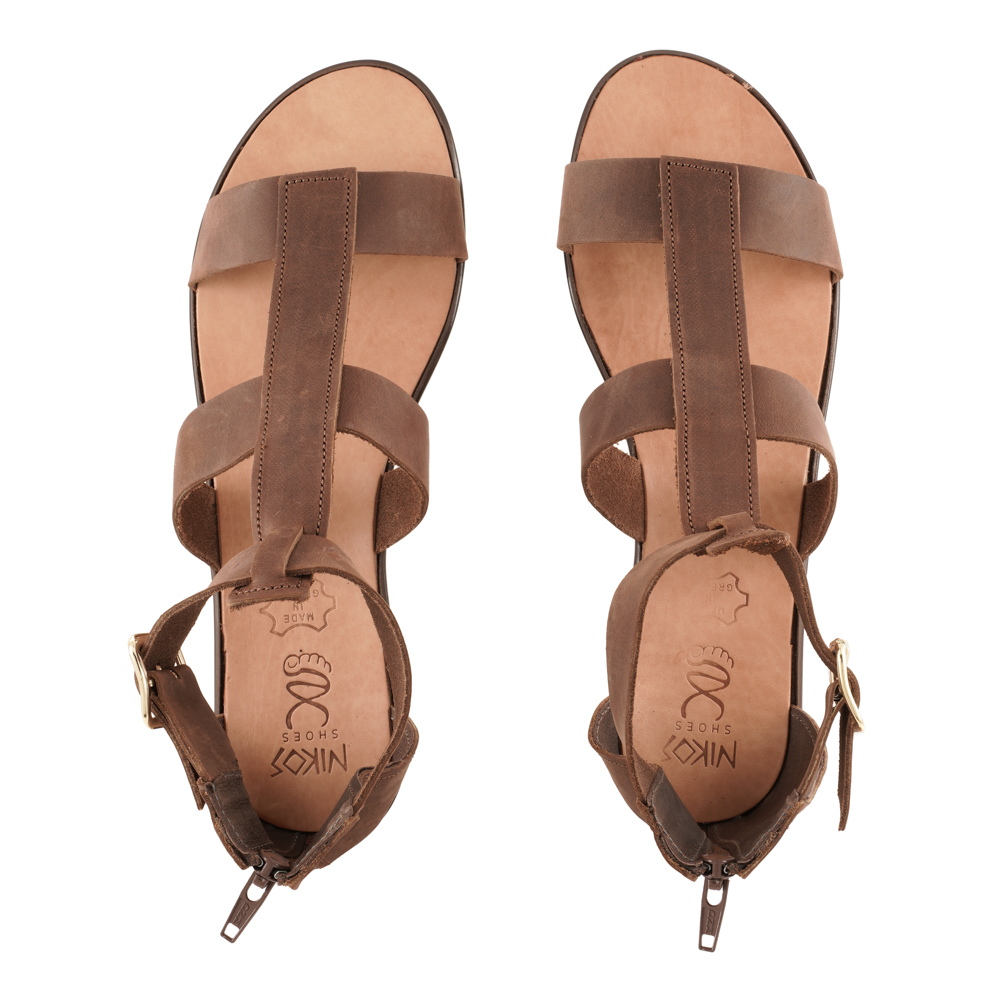 Low-Heels-Office-Elegant-Sandals-Brown-Erato-408 Elegant Office Sandals Low Heels Erato (408) 3