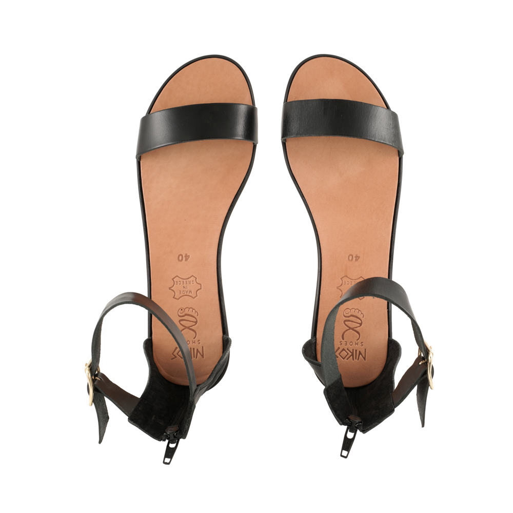 Office-Sandals-Low-Heels-Shoes-Black-Cleo-407 Χαμηλοτάκουνα Σανδάλια Παπούτσια Γραφείου Κλειώ (407) 4