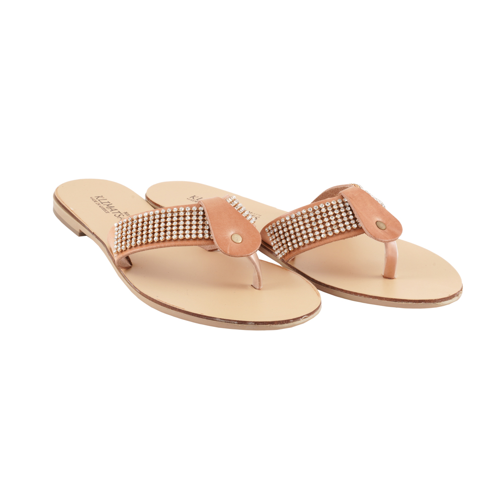 Rhinestone-Flip-Flops-Handmade-Amorgos-173 Δερμάτινη Σαγιονάρα με Στρας Αμοργός (173) 2