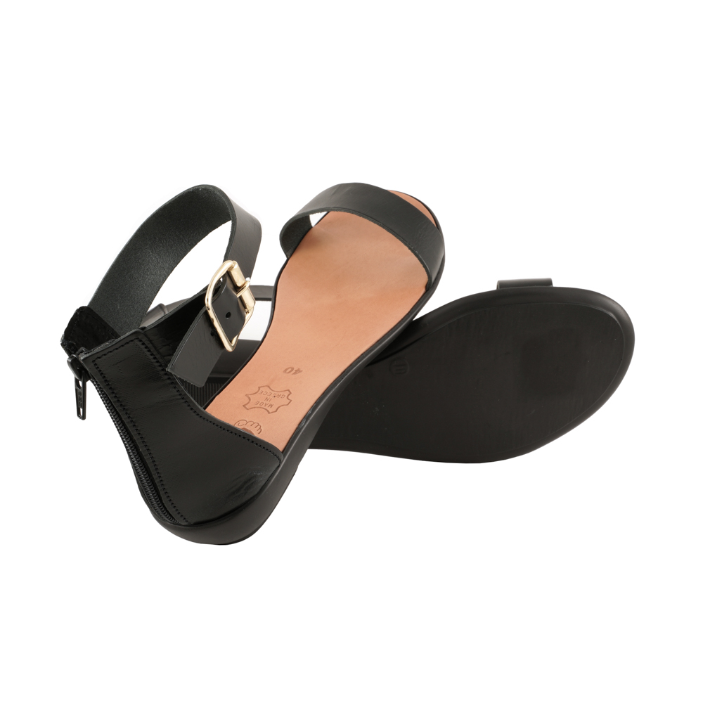 Sandals-Low-Heels-Office-Shoes-Black-Cleo-407 Χαμηλοτάκουνα Σανδάλια Παπούτσια Γραφείου Κλειώ (407) 3
