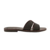 Sandals embossed in dark brown Alia (214) 5