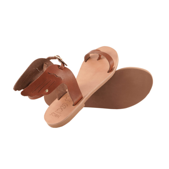 Sandals Pecan Brown with Wings Hermes (165A) 3