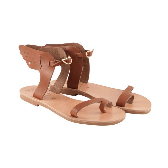 Sandals Pecan Brown with Wings Hermes (165A) 2
