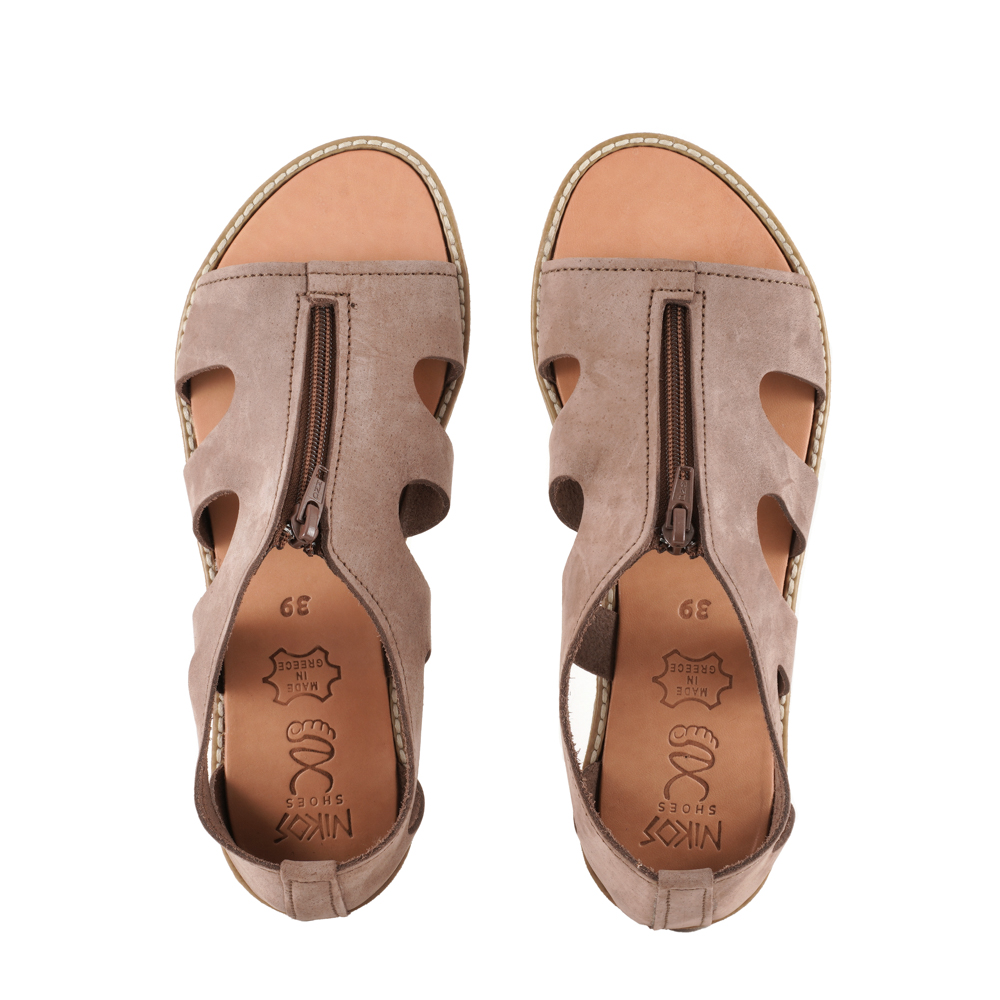 Summer-Shoes-Sandals-Zipper-Leather-Terpsichore-175 Κλειστά Σανδάλια - Καλοκαιρινά Παπούτσια με Φερμουάρ Τερψιχόρη (175) 4
