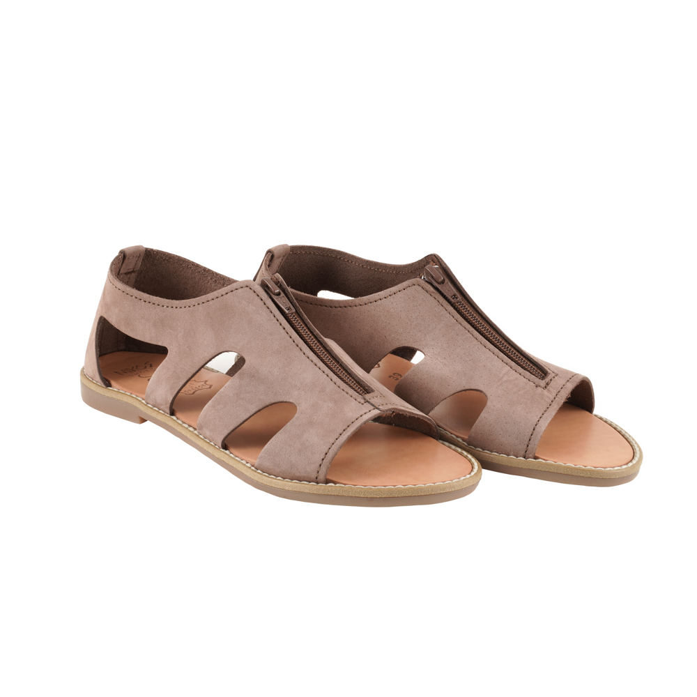 Zipper-Sandals-Leather-Summer-Shoes-Terpsichore-175 Κλειστά Σανδάλια - Καλοκαιρινά Παπούτσια με Φερμουάρ Τερψιχόρη (175) 2