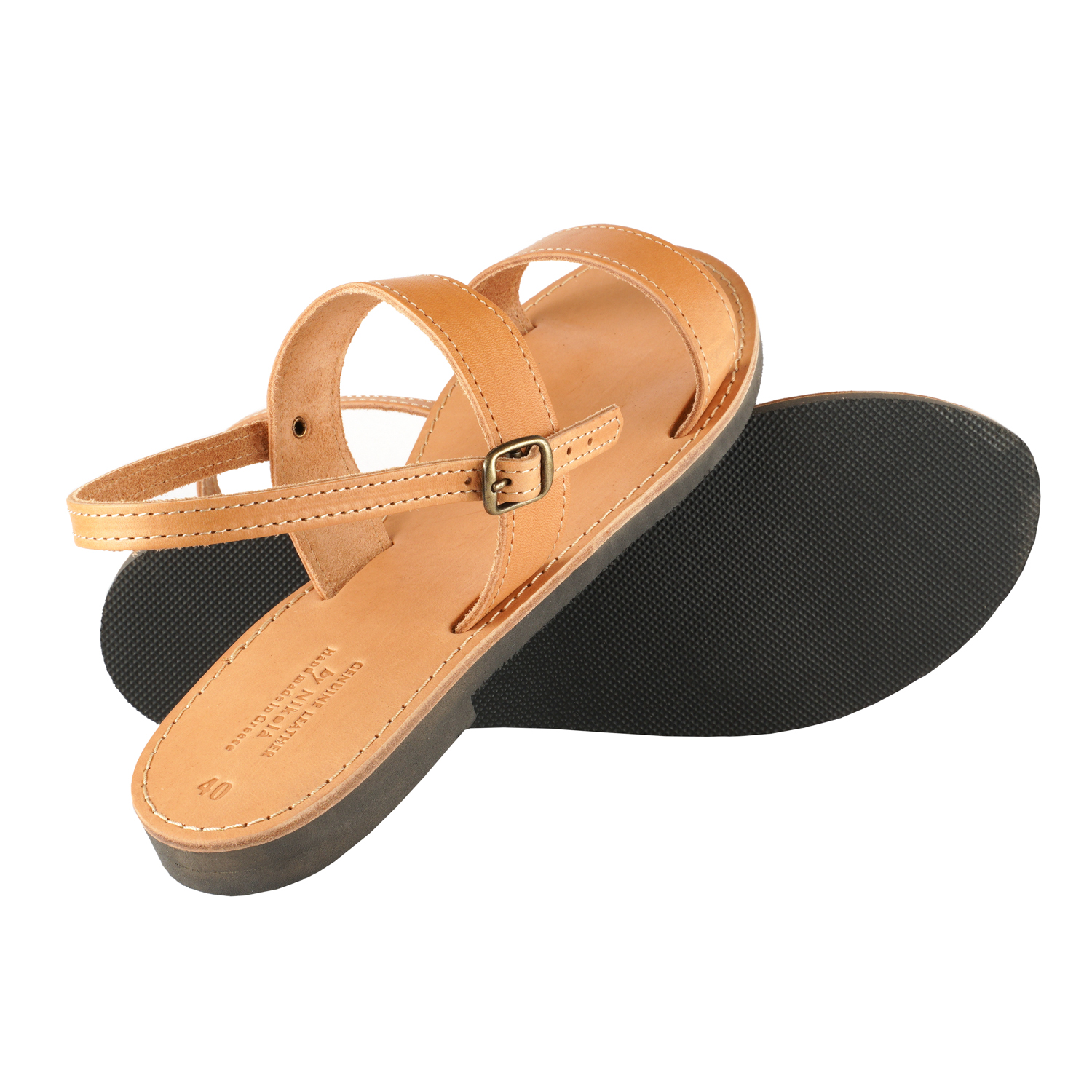 Greek-Leather-Sandals-Classic-Handmade-Natural-Argo-124 Δερμάτινα Σανδάλια Κλασικά Ελληνικά Χειροποίητα Αργώ (124) 3