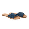 Blue Sandals with Knitted Pattern Urania (831) 6
