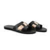 Sandals - Pink Gold and White Black Slides Ekavi (835) 6