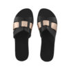 Sandals - Pink Gold and White Black Slides Ekavi (835) 8