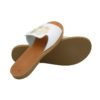 Sandals Embelished - White Slides with Gold Metal Apollonia (100S12) 7