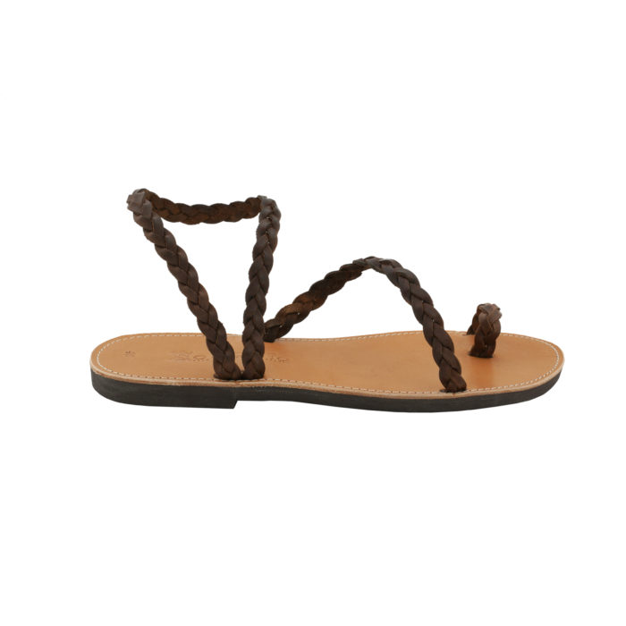 Ankle Strap Braided Sandals with Loop All Sizes Fidaki (124K) 1