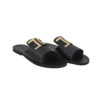 Embelished Sandals - Black Slides with Gold Design Semeli (100S22) 6