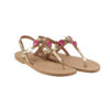 SALES - Gold Sandals with Fuchsia Stones Spetses (825) 6