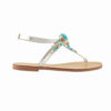 White Sandal with Rope and Turquoise Stones Ios (141) -ON SALE 5