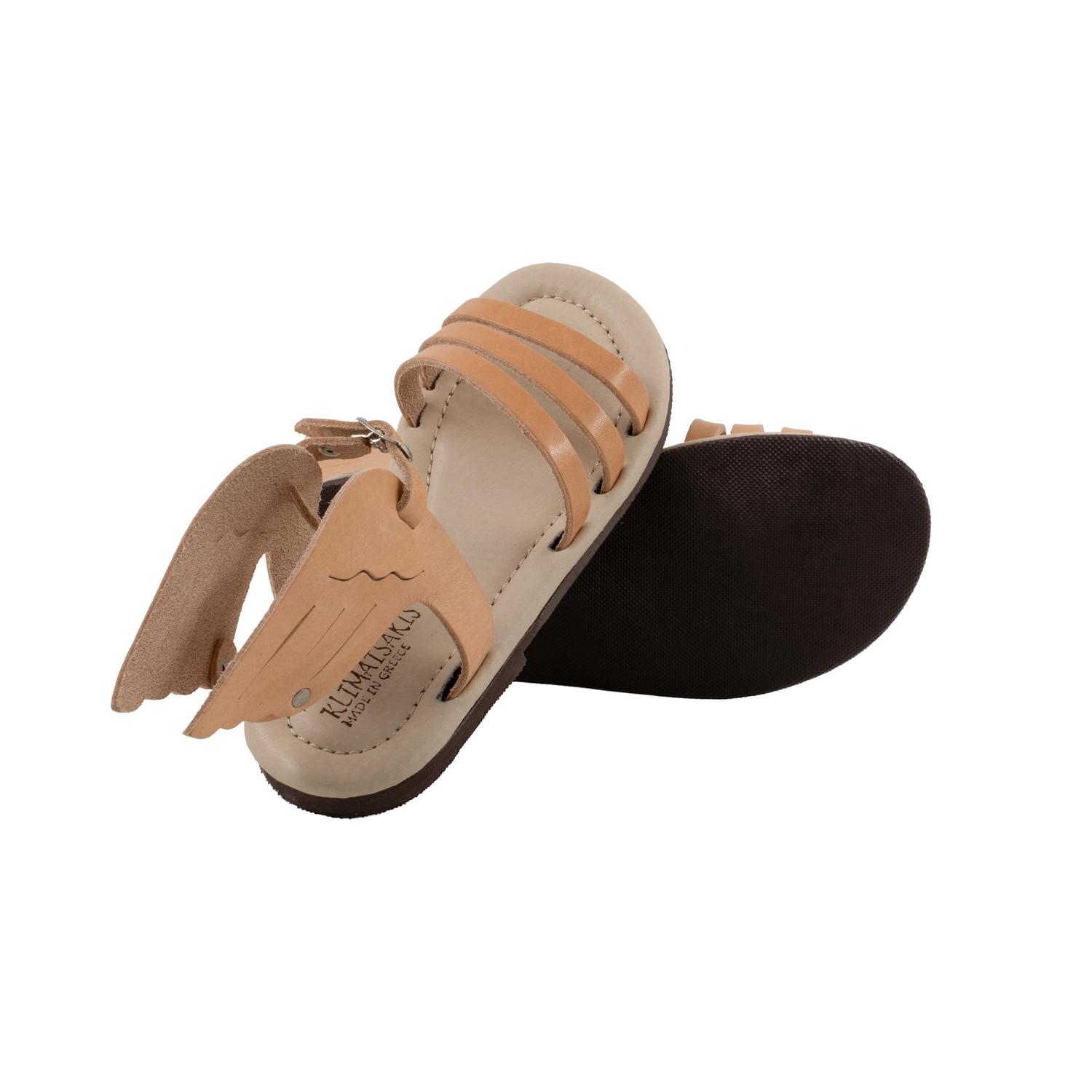 Sandals-natural-Unisex-with-wings-Hermes Junior (8-U) Σανδάλια με φτερά Unisex Μικρός Ερμής (8-U) 3
